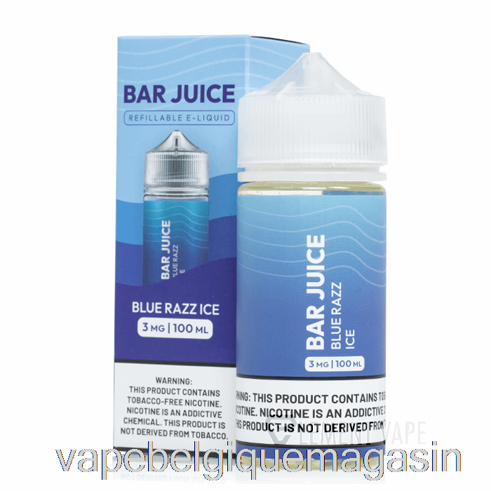 Vape Jetable Blue Razz Ice - Bar Jus - 100ml 3mg